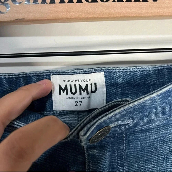 NWT Show Me your Mumu Reba Denim Maxi Skirt size 27 - Picture 14 of 16